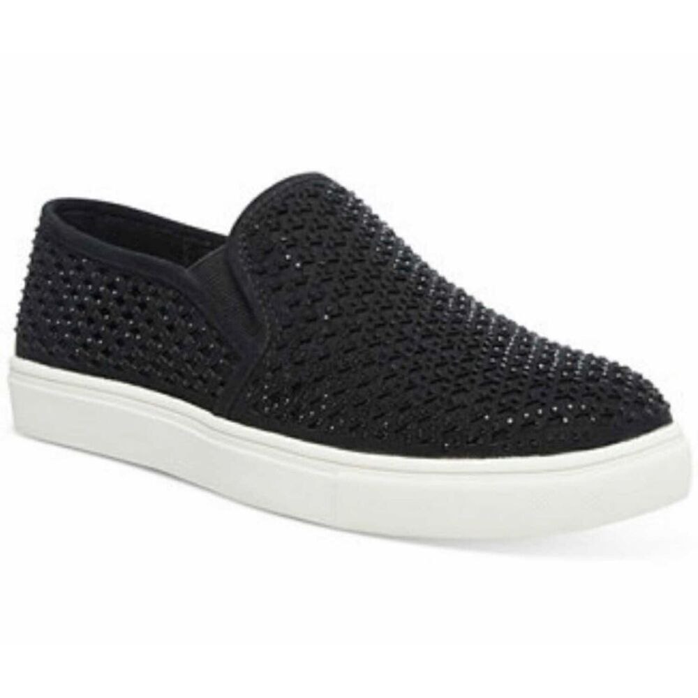 Womens Wild Pair Cute Sparkly Black Slip On Boat Shoes - Sz 8.5 8 1/2